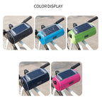 Outdoor Sports Bicycle Bag Front Beam Bag Bicycle Head Bag Large Capacity Touch Screen Waterproof Cylindrical Riding Bag, 22cm x 12.5cm