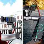 M2-A 12V 3.1A Dual USB Mobile Phone Charger Motorcycle Waterproof With Line Charger, M2-A