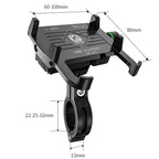 Kewig M6-S 12V Motorcycle Waterproof Aluminum Alloy Mobile Phone Bracket With QC3.0 Fast Charging, M6-S(Black), M6-S(Blue), M6-S(Red), M6-S(Silver)