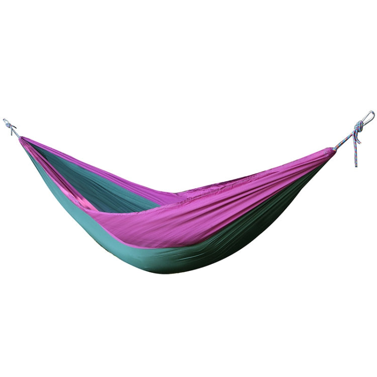 DR001 Outdoor Single Leisure Parachute Cloth Hammock Indoor Swing, 230x90cm Purple, 230x90cm Green