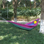 DR001 Outdoor Single Leisure Parachute Cloth Hammock Indoor Swing, 230x90cm Purple, 230x90cm Green
