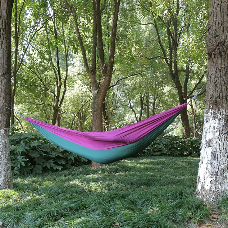 DR001 Outdoor Single Leisure Parachute Cloth Hammock Indoor Swing, 230x90cm Purple, 230x90cm Green