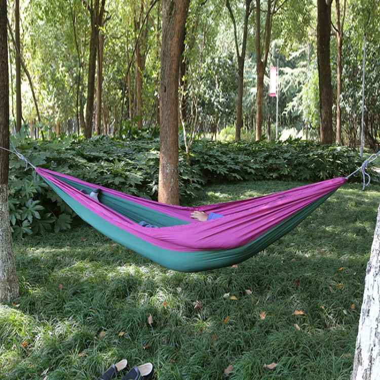 DR001 Outdoor Single Leisure Parachute Cloth Hammock Indoor Swing, 230x90cm Purple, 230x90cm Green