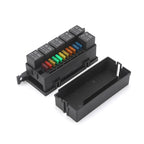 Car Modified 11-Way Fuse With 6-Way Relay Car Machine Cabin Link Inner Cassette Seat, 11-Way Fuse