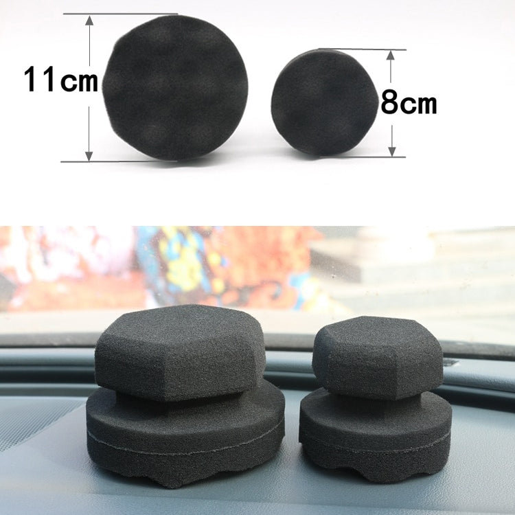 Hand-Grabbing Waves High Density Car Tire Wax Sponge Leather Wax Sponge, Specification:, Small, Large