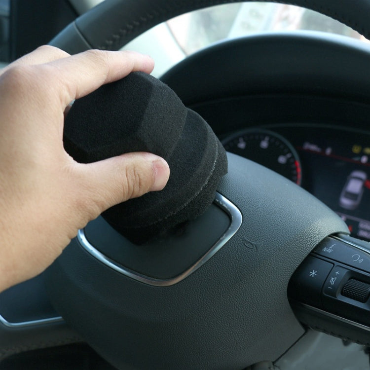 Hand-Grabbing Waves High Density Car Tire Wax Sponge Leather Wax Sponge, Specification:, Small, Large