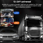 QC3.0 Car 12V 24V To 110V 220V Multi-function Inverter, White Round, Black Round