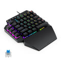 K700 44 Keys RGB Luminous Switchable Axis Gaming One-Handed Keyboard, Cable Length: 1m, Blue Shaft, Tea Shaft, Black Shaft, Red Shaft