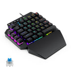 K700 44 Keys RGB Luminous Switchable Axis Gaming One-Handed Keyboard, Cable Length: 1m, Blue Shaft, Tea Shaft, Black Shaft, Red Shaft