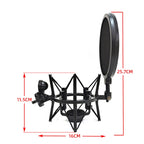 Microphone Shockproof Bracket Condenser Microphone Blowout Cover Set, SH-101