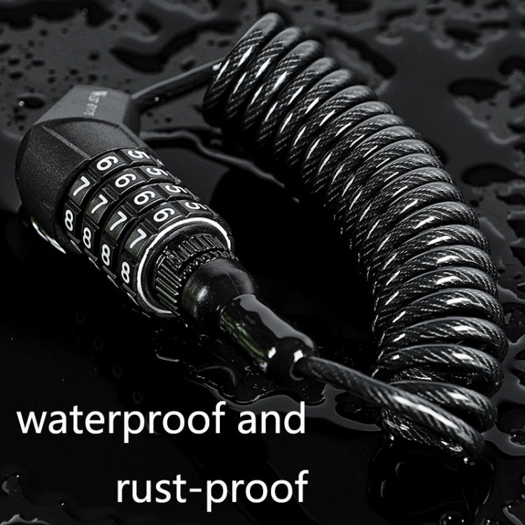 WEST BIKING YP0705063 Bicycle Lock Motorcycle Helmet Lock Anti-Theft Password Cable Lock, WEST BIKING YP0705063