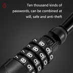 WEST BIKING YP0705063 Bicycle Lock Motorcycle Helmet Lock Anti-Theft Password Cable Lock, WEST BIKING YP0705063