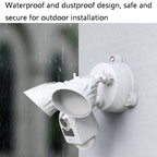 LC1C Garden Lamp Floodlight Camera Outdoor Home Monitor Night Vision Waterproof Family Surveillance Camera, CN Plug, LC1C