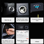 DC12V 120W Car Air Pump Wired Wireless Two-In-One Digital Air Pump, ST-797