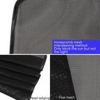 4 PCS Net Yarn Magnetic Suction Type Car Sunshade Curtain, Front Row Arc, Back Row Square, Thick Front Row Arc, Thick Back Row Square