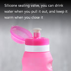 XC-282 600ml Silicone Folding Cup Out Camping Cycling Sports Kettle, White, Pink, Blue, Grapefruit Color