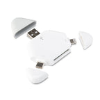 LCOP 5 in 1 Triangle Mobile Phone Computer Card Reader OTG Card Reader, 5 in 1 OTG Card Reader