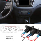 12-24V Car Ship Waterproof USB Charging Cigarette Lighter Master 3 In 1 Combined Panel Switch, 12-24V
