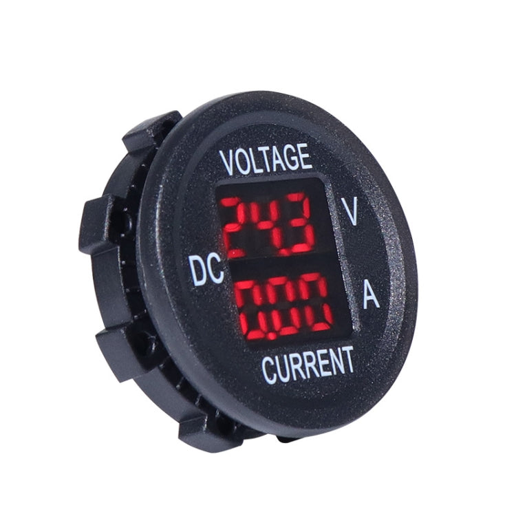2 In 1 Modified Car Double Digital Voltage Current Table Measuring Instrument, Red Light, Blue Light, Green Light