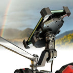 Kewig Motorcycle Outdoor Riding Four-Claw Fixed Mobile Phone Bracket QC3.0 Fast Charging Waterproof Holder, M11-B