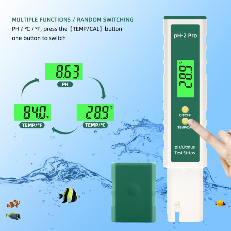 PH-2 Pro Litmus Tester Litmus Test Paper Color Change PH Meter Water Quality Meter