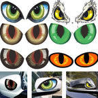 1pc Car Reflective Car Sticker Rearview Mirror Eye Funny Sticker 3D Scratch Blocking Body Sticker Decorative Sticker