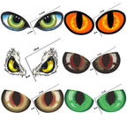 1pc Car Reflective Car Sticker Rearview Mirror Eye Funny Sticker 3D Scratch Blocking Body Sticker Decorative Sticker