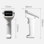 Deli 14881S Handheld Scanner Supermarket Express Single Wireless Scanner, White, Black