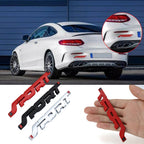 6 PCS  Metal 3D Stereo Car Sticker Modified Sport Tail Sticker Body Sticker, Silver, Black, Red
