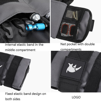 Rhinowalk RK5100 Bicycle Tools Storage Bag Mountain Bike Saddle Bag, RK5100 (Black), RK5100 (Gray)