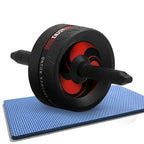 Household Fitness Equipment Abdominal Curl Roller Abdominal Muscle Wheel With Kneeling Pad, Two-wheel Black, Two-wheel Red Black, Three-wheel Red Black
