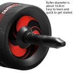 Household Fitness Equipment Abdominal Curl Roller Abdominal Muscle Wheel With Kneeling Pad, Two-wheel Black, Two-wheel Red Black, Three-wheel Red Black