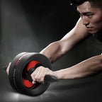 Household Fitness Equipment Abdominal Curl Roller Abdominal Muscle Wheel With Kneeling Pad, Two-wheel Black, Two-wheel Red Black, Three-wheel Red Black