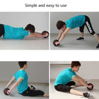 Household Fitness Equipment Abdominal Curl Roller Abdominal Muscle Wheel With Kneeling Pad, Two-wheel Black, Two-wheel Red Black, Three-wheel Red Black