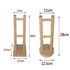 2 PCS Wooden Headphones BracketIn Wooden Headphones Show Racks, Round Bottom, Square Bottom