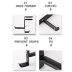 JD039 Metal Clip Earphone Holder Desktop Headset Hook, White, Black
