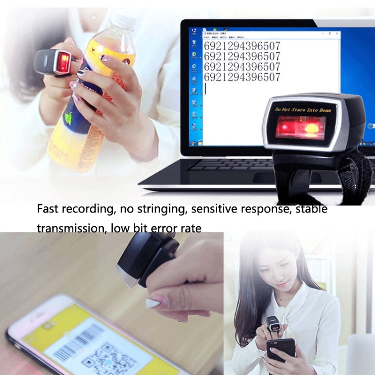 NETUM 2D Mini Wireless Bluetooth Ring Scanner, NETUM R2L