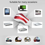 PR-01 1600 DPI 7 Keys Flying Squirrel Wireless Mouse 2.4G Gyroscope Game Mouse, Dark Blue, Black Purple, Black Red, Black Yellow, White Blue, White Green, White Red