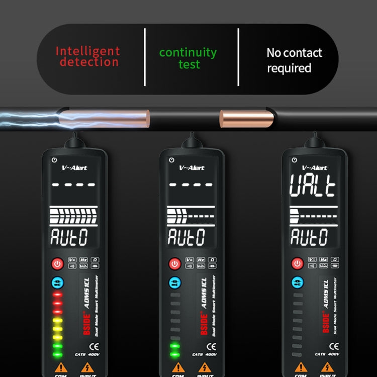 BSIDE Dual-Mode Smart Large-Screen Display Multimeter Electric Pen Portable Voltage Detector, ADMS1, ADMS1CL