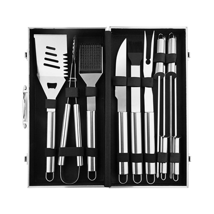 Barbecue Combination Tool Set Aluminum Box Stainless Steel Grill Set, 3 in 1, 5 in 1 A, 5 in 1 B, 10 in 1, 18 in 1, 26 in 1