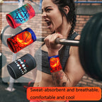 Sports Fitness Elastic Wristbands Absorbing Sweat Playing Ball Riding Wiping Sweat Cold Wristbands, S, M