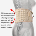 Lumbar Spine Inflated Traction Belt Lumbar Disc Pneumatic Waist Protective Belt, Deep Blue