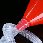 Pour Oil Tool  Car Motorcycle Truck Vehicle Plastic Filling Funnel with Soft Pipe, Pour Oil Tool