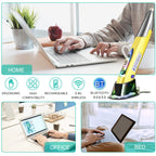 PR-A19 2.4GHz Wireless Charging Bluetooth Mouse Pen Type Shining Quiet Mouse, Yellow, Red, Purple, Green, Blue, Silver Gray