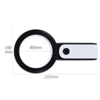 30 Times 18 LED Cool Warm Light HD Elderly Reading Repair Glass Magnifier, 30X(Black White), 30X(Gray White)