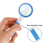 Hand-Held Reading Magnifier Glass Lens Anti-Skid Handle Old Man Reading Repair Identification Magnifying Glass, 37mm 16 Times (Black White), 37mm 16 Times (Blue White), 50mm 7 Times (Black White), 50mm 7 Times (Blue White), 65mm 6 Times (Black White)  ...