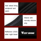 WEST BIKING Autumn & Winter Cycling Warmth Velvet Cold-Proof Leg Cover Outdoor Sports Equipment, Size：, M, L, XL