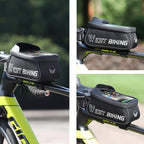 WEST BIKING West 6.9 Inches Rider Bike Reflective Mobile Phone Touch Screen Front Bag Mountain Bike Front Beam Upper Tube Bag, YP0707267
