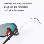 WEST BIKING Bicycle Riding Glasses Mini Rearview Mirror Multi-Angle Adjustable Flat Mirror, Helmet Mini  Rearview Mirror