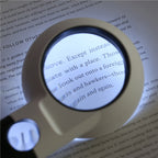 CH55-8L Hand-Held With LED Lamp Magnifier Double Lens 7 Times / 20 Times Portable Magnifying Glass, CH55-8L